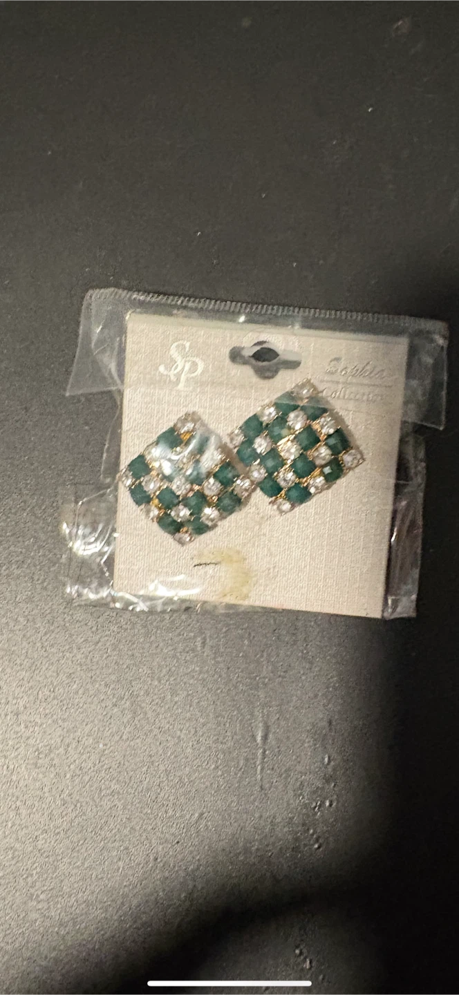 Sophia Collection Green Earrings