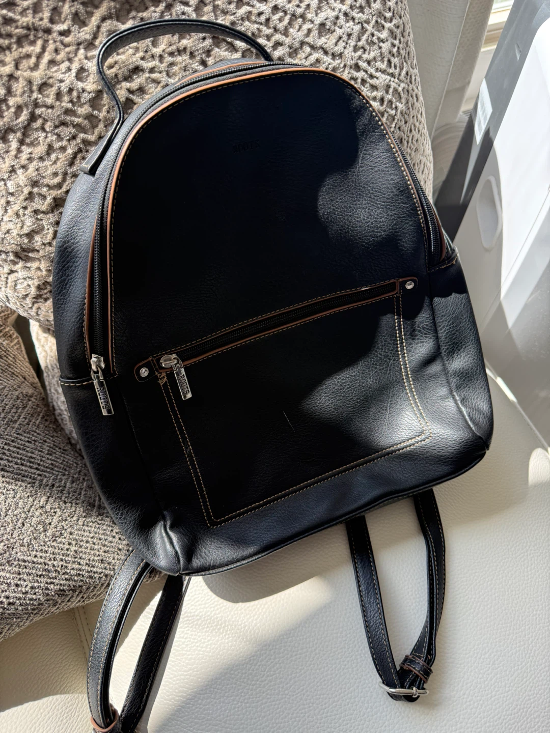Roots Black Backpack
