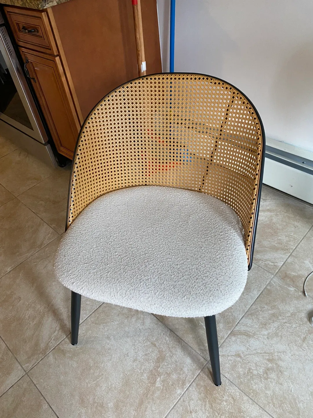 Rattan Chair with White Cushion image indicator(2)