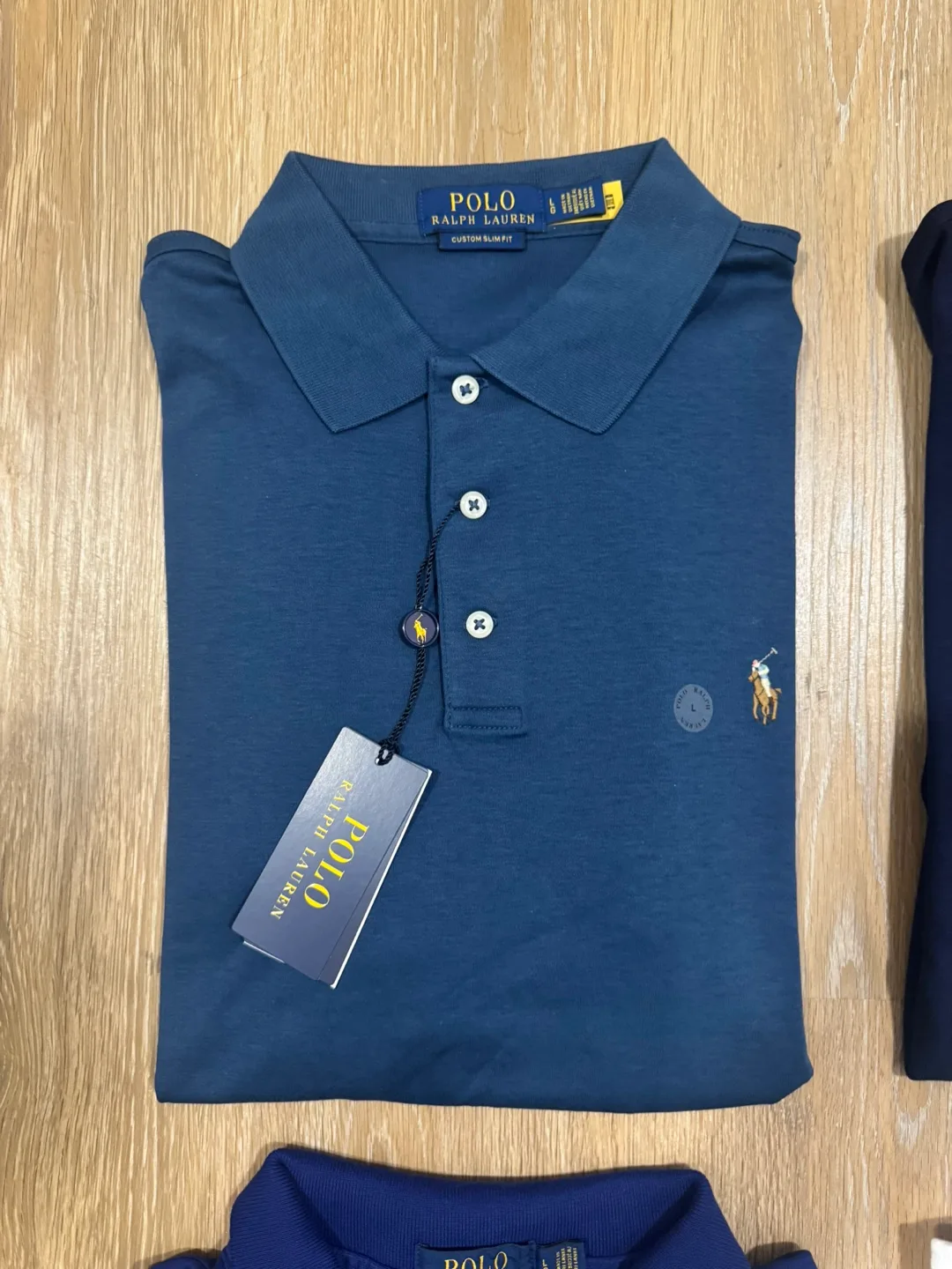 Ralph Lauren Polo Navy Blue T-Shirt Custom Slim Fit thumbnail