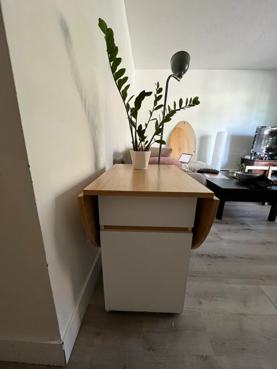 Drop Leaf Table - White and Wood