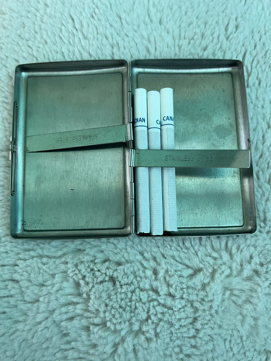 Vintage Stainless Steel Cigarette Case image indicator(4)