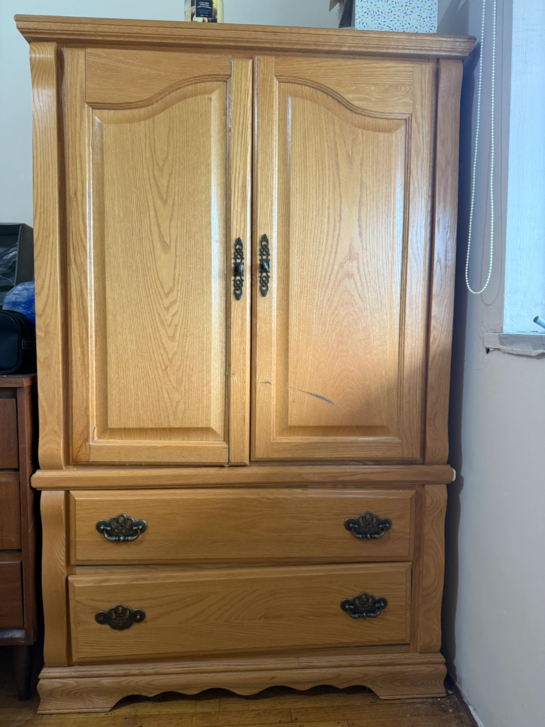 Wooden Armoire with Drawers - photo 2