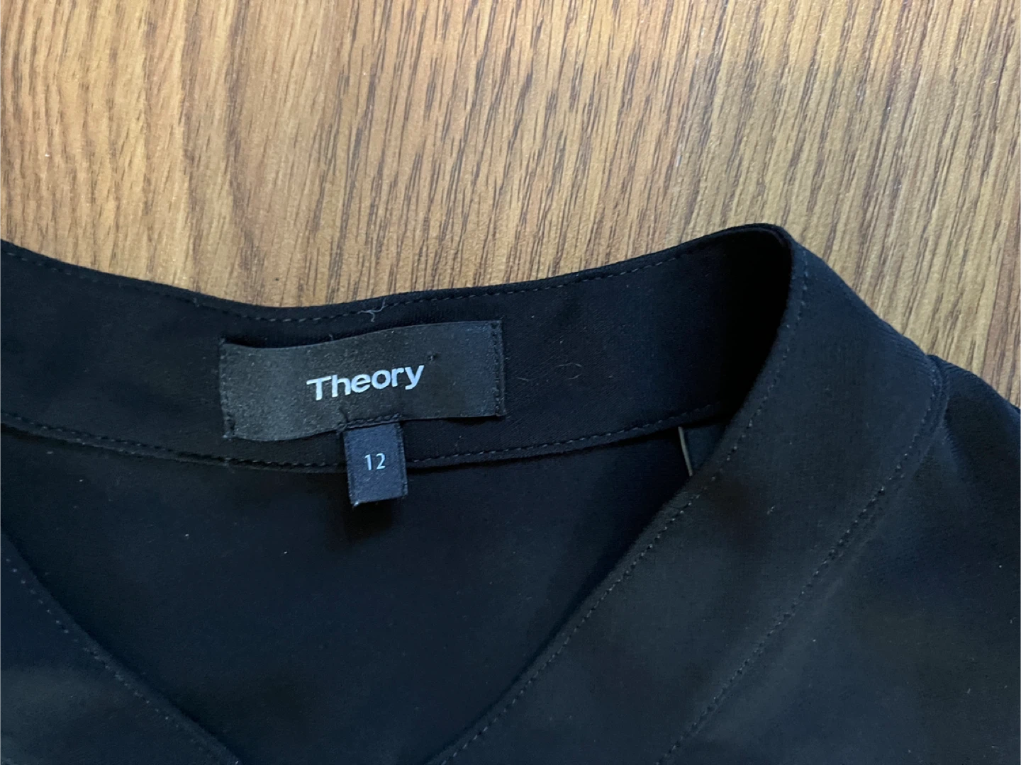 Theory women’s 12 mini shirt dress, long sleeve lace up, black - photo 3