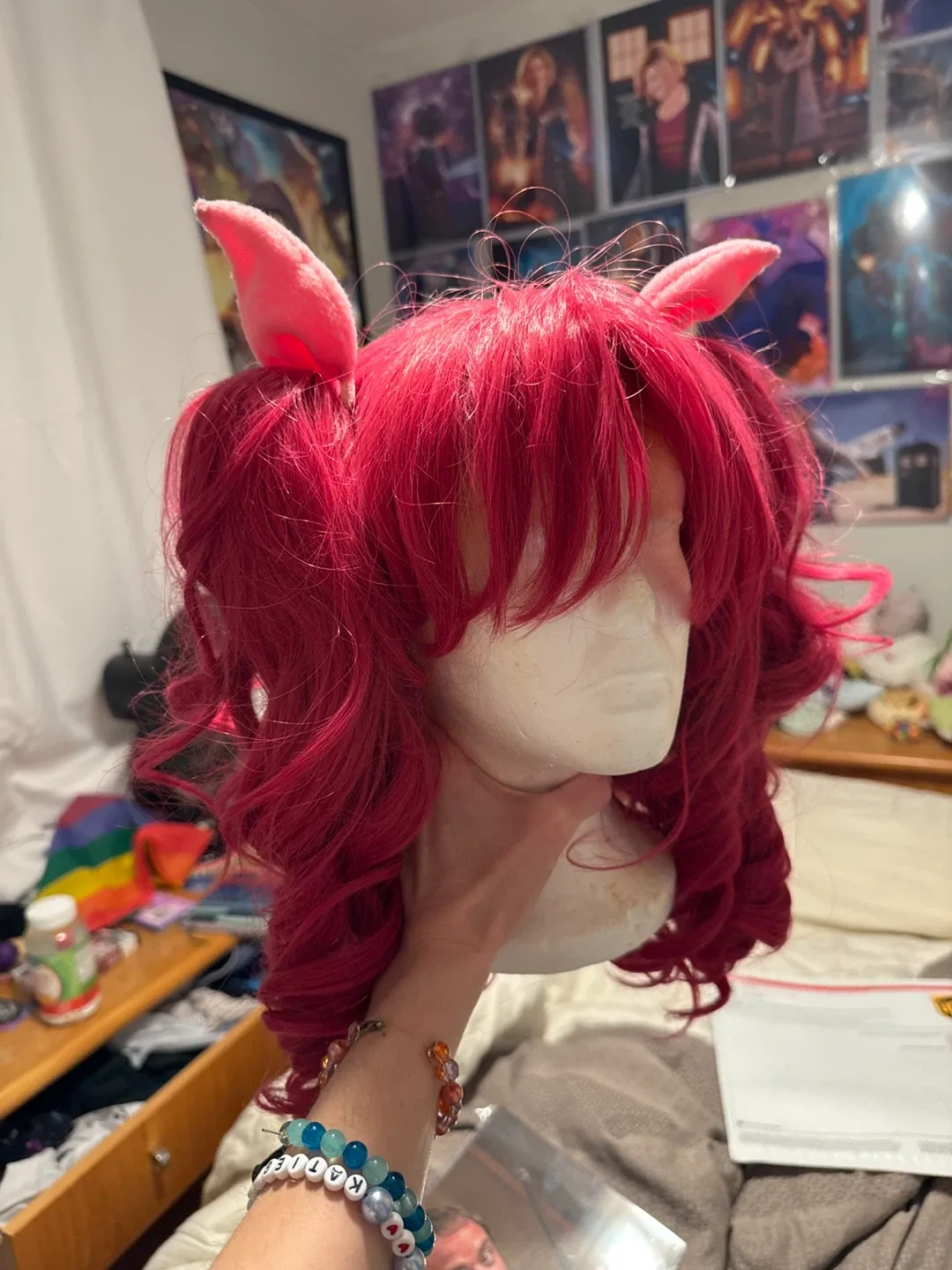Pink Wig with Horns image indicator(3)