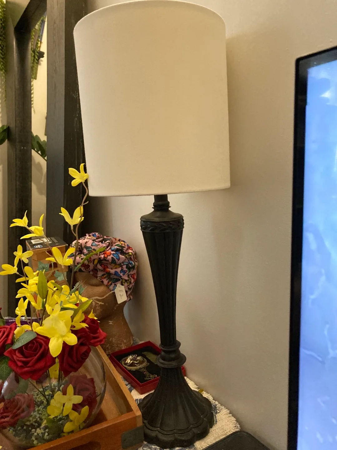 Table Lamp with White Shade image indicator(4)