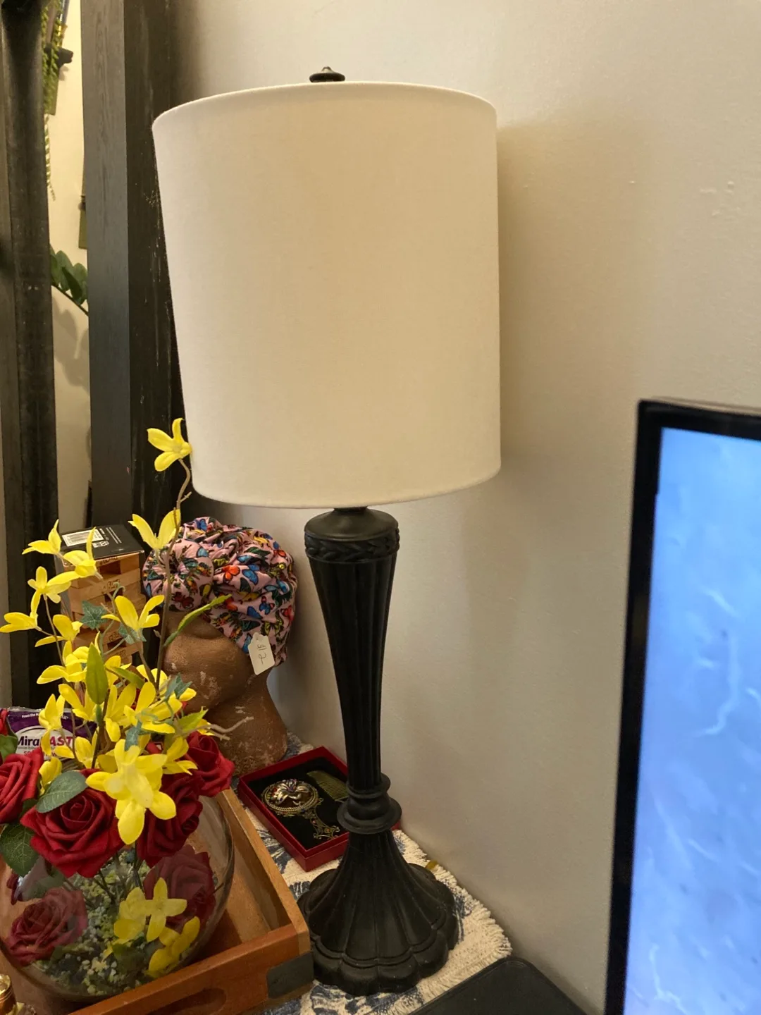 Table Lamp with White Shade image indicator(3)