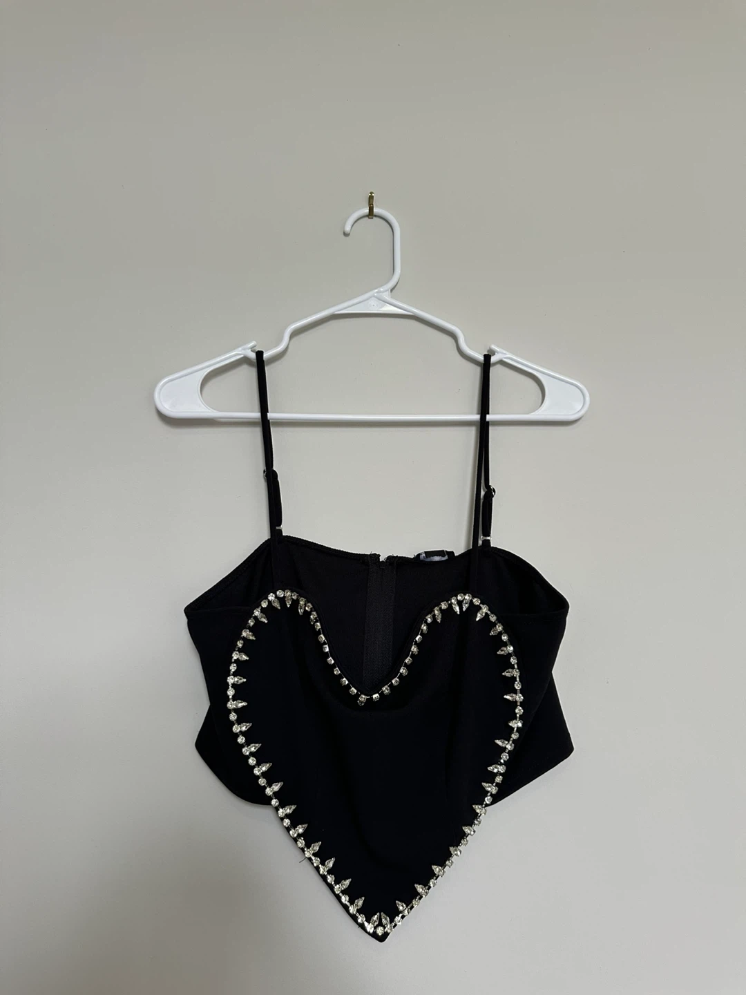 Heart Rhinestone Black Top - photo 3