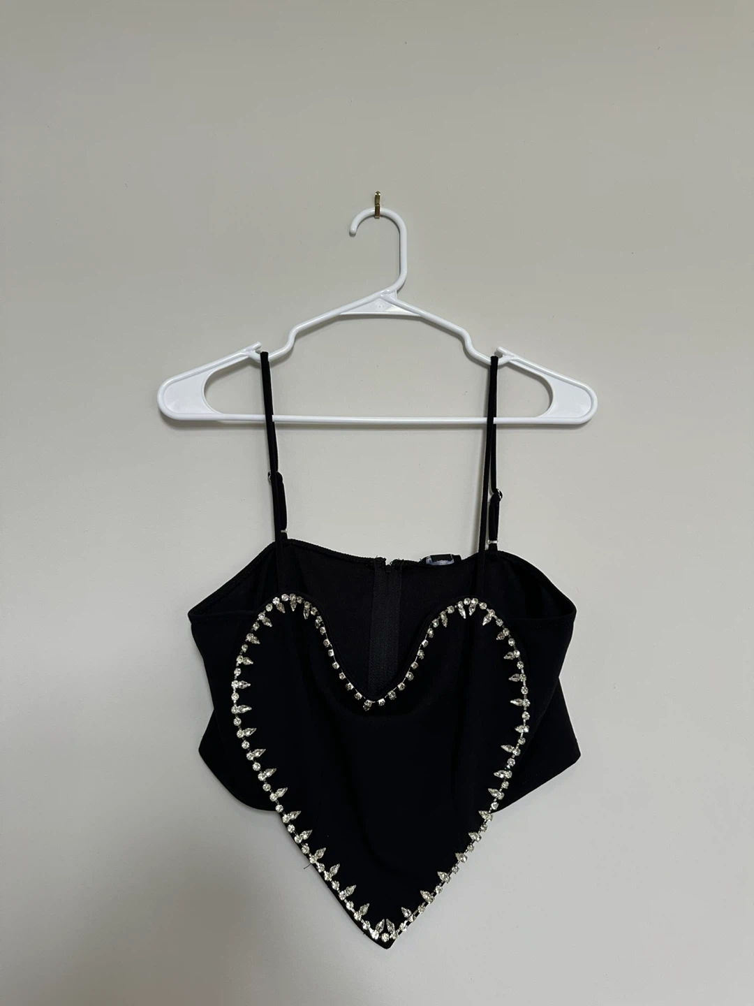 Heart Rhinestone Black Top - photo 2