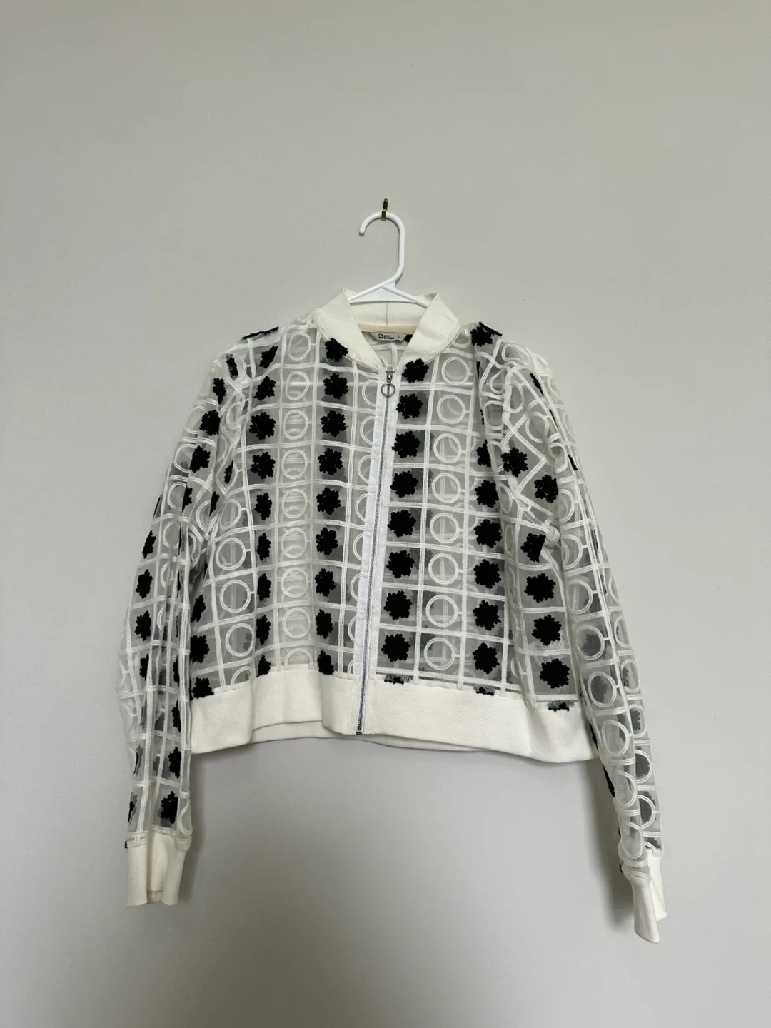 Dolly Spinner Sheer Bomber Jacket - Size L thumbnail