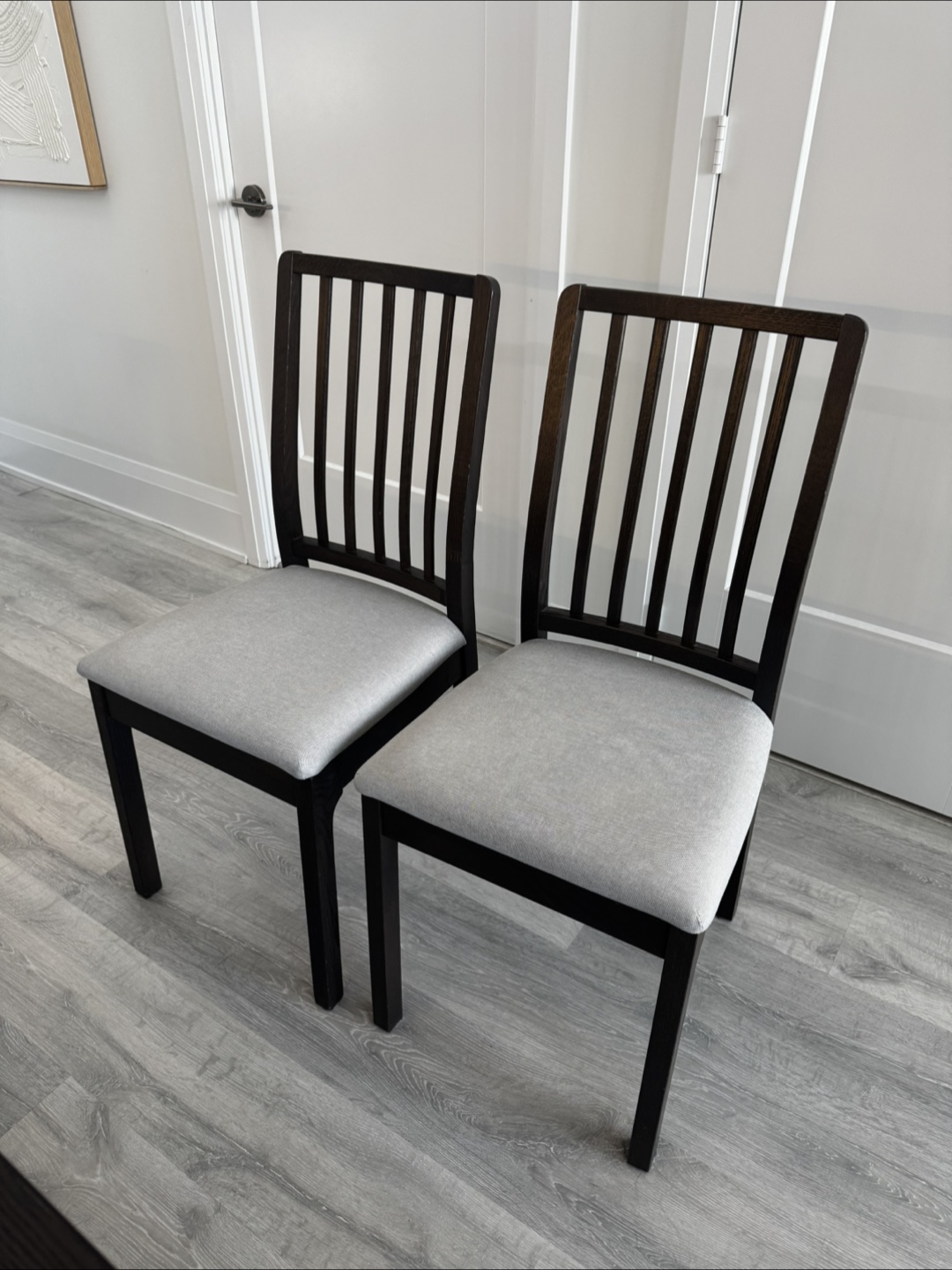 IKEA Dark Brown Dining Table with Bench & 2 Chairs - photo 4