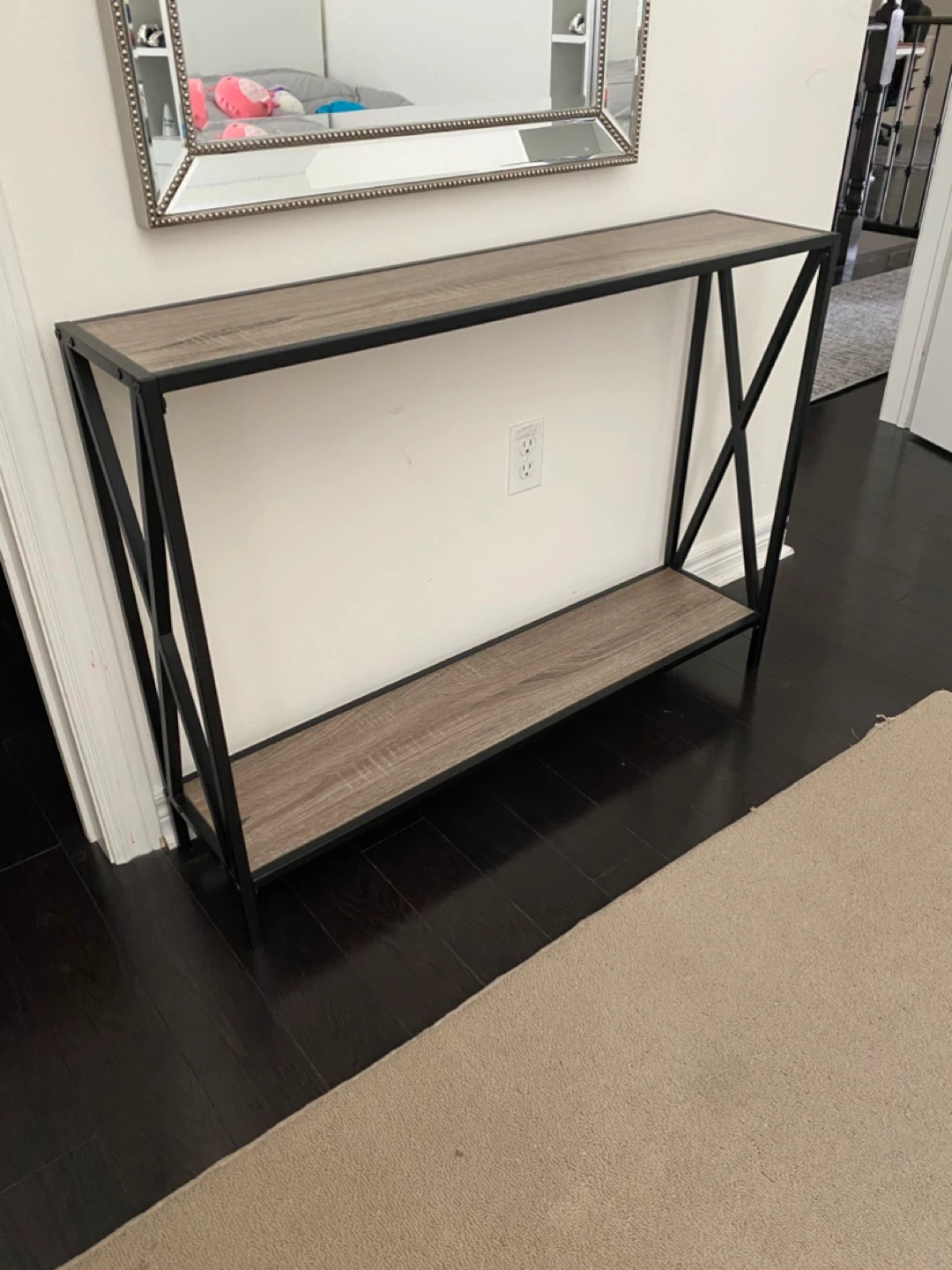 Console Table with Metal Frame