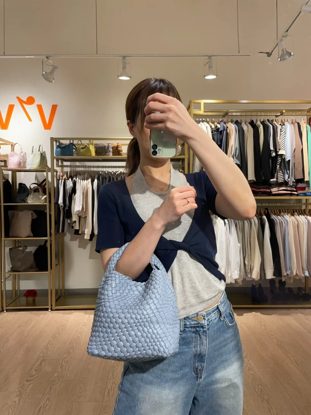 Woven Leather Tote Bag thumbnail