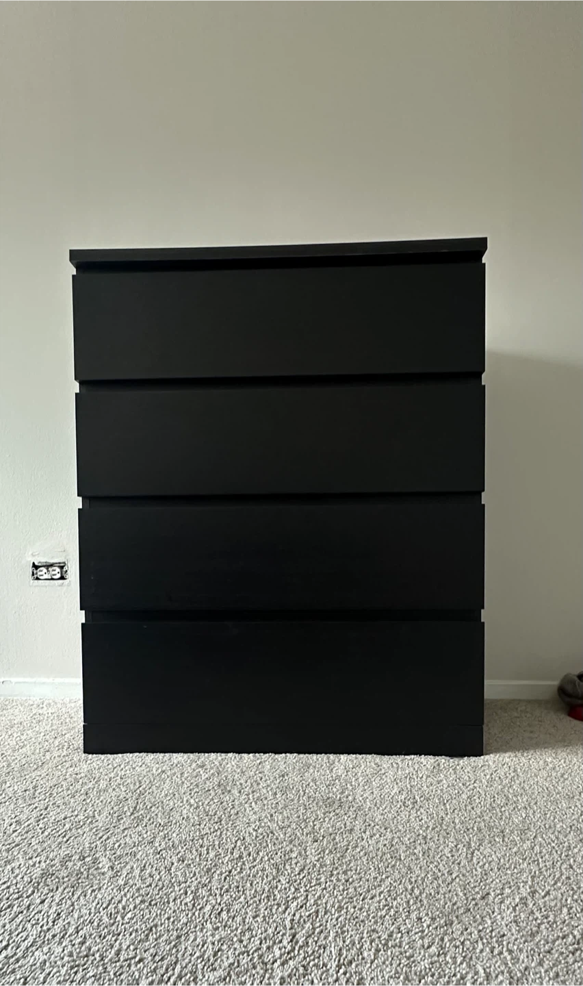 IKEA White TV Stand & Black Dresser - photo 2