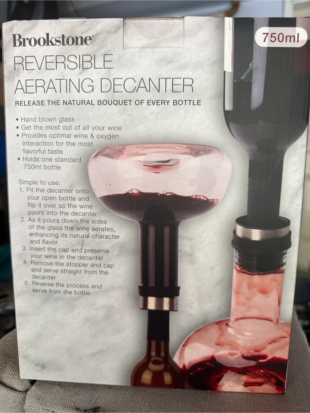 Brookstone Reversible Aerating Decanter 750ml thumbnail