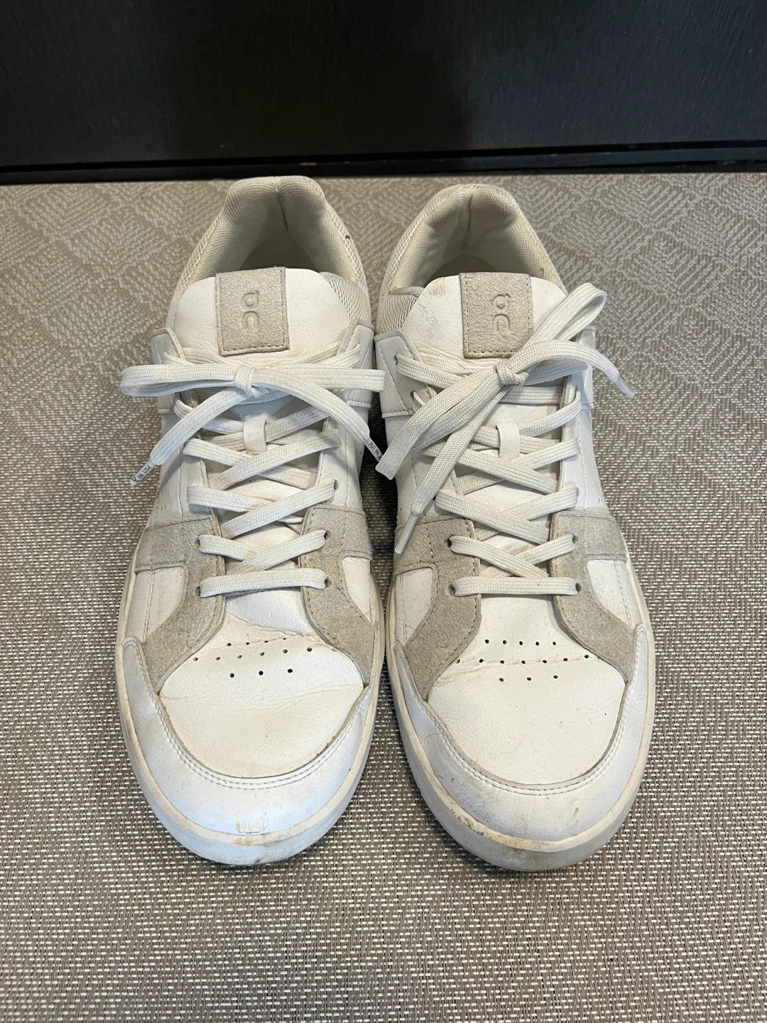 On Men’s White Leather Sneakers Size 13 - photo 2