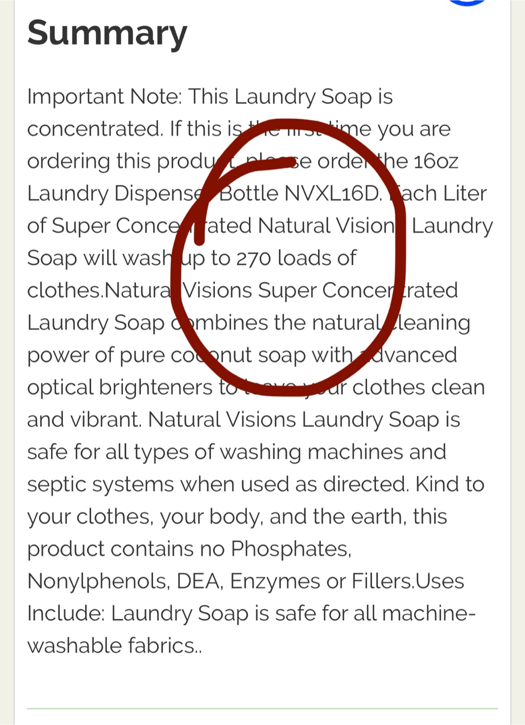 Natural Visions Laundry Soap Super Concentrate - photo 5