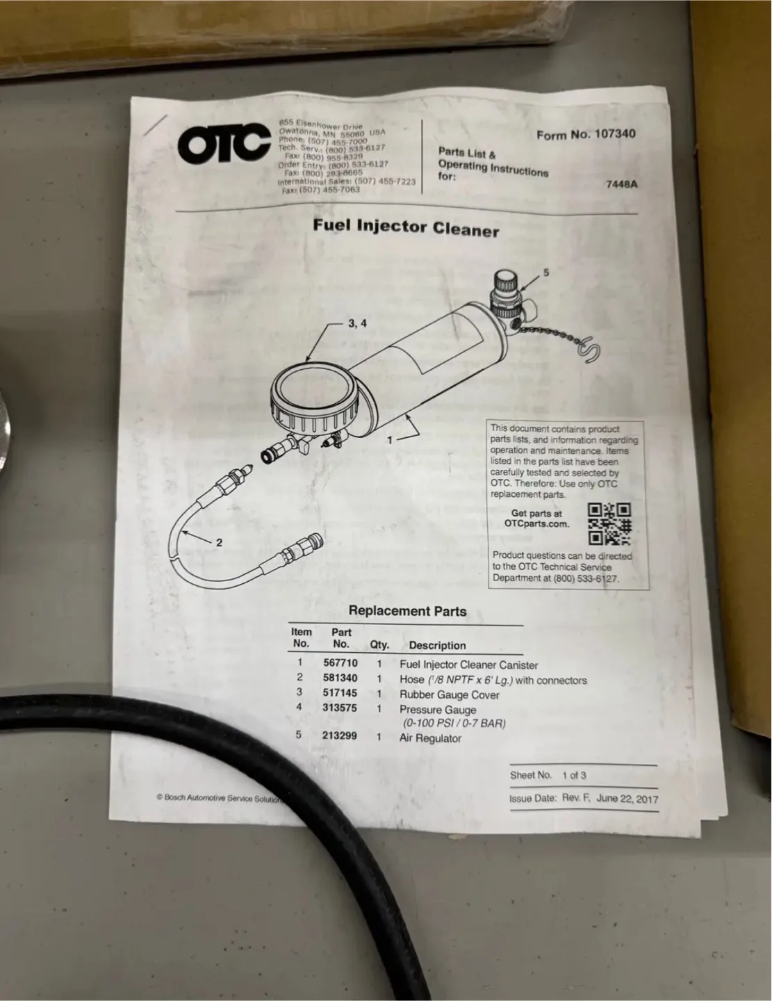 OTC Fuel Injection Cleaner Canister image indicator(9)