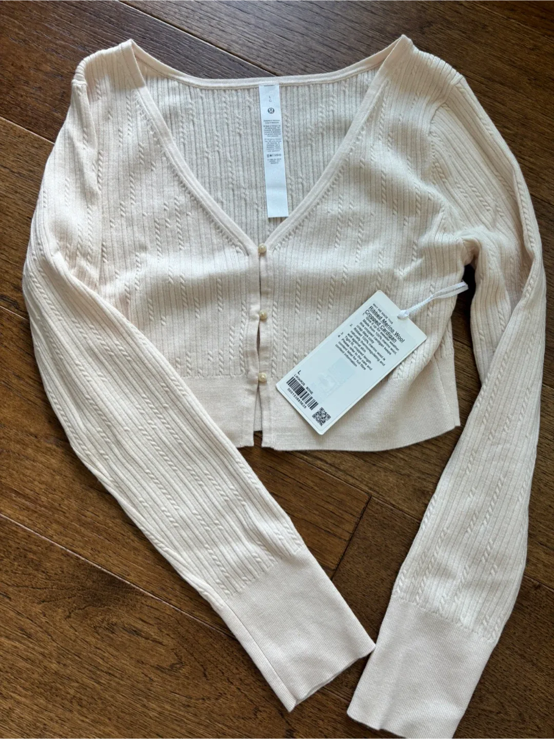 lululemon Ribbed Merino Wool Cropped Cardigan image indicator(2)
