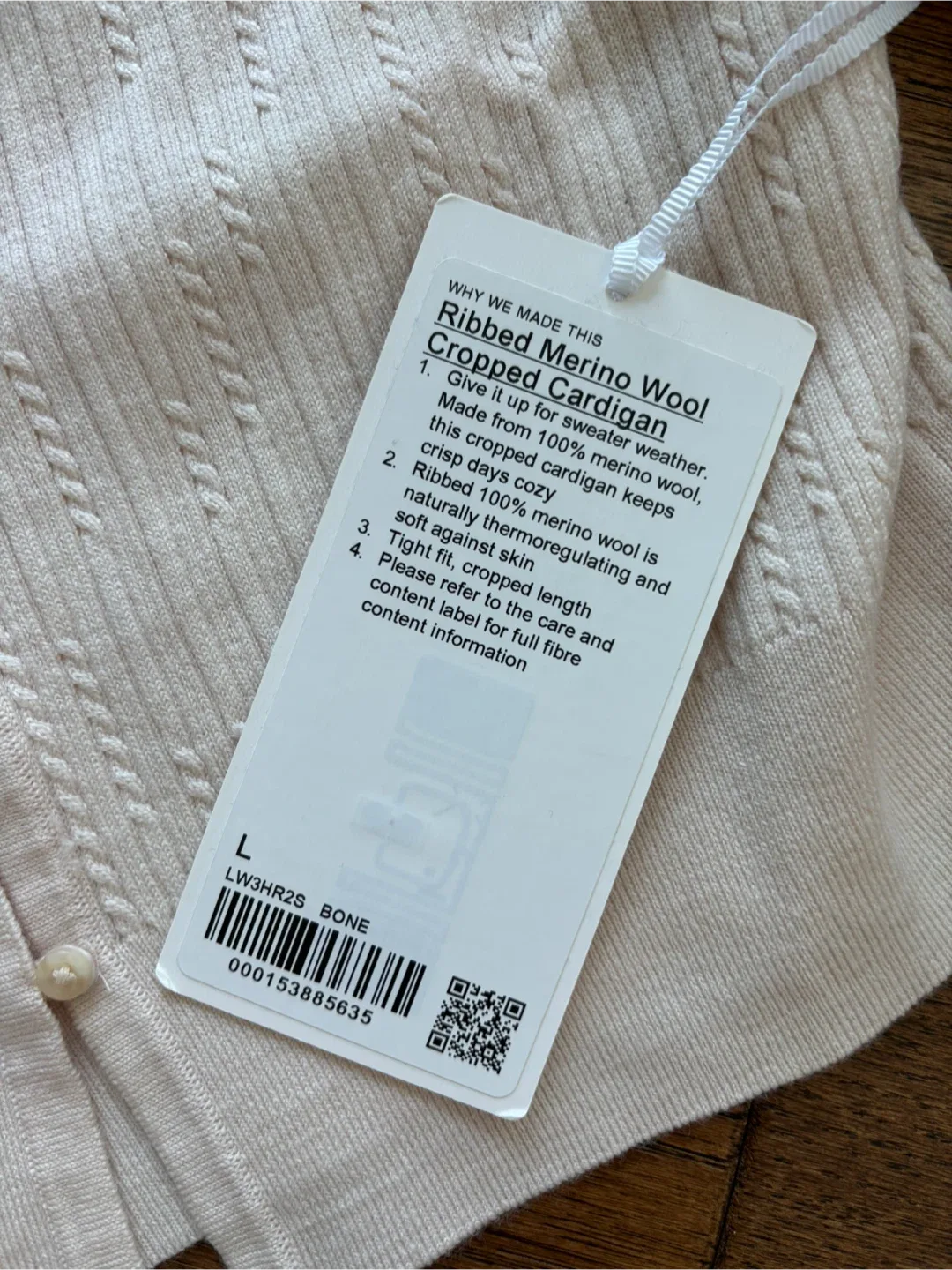 lululemon Ribbed Merino Wool Cropped Cardigan image indicator(4)