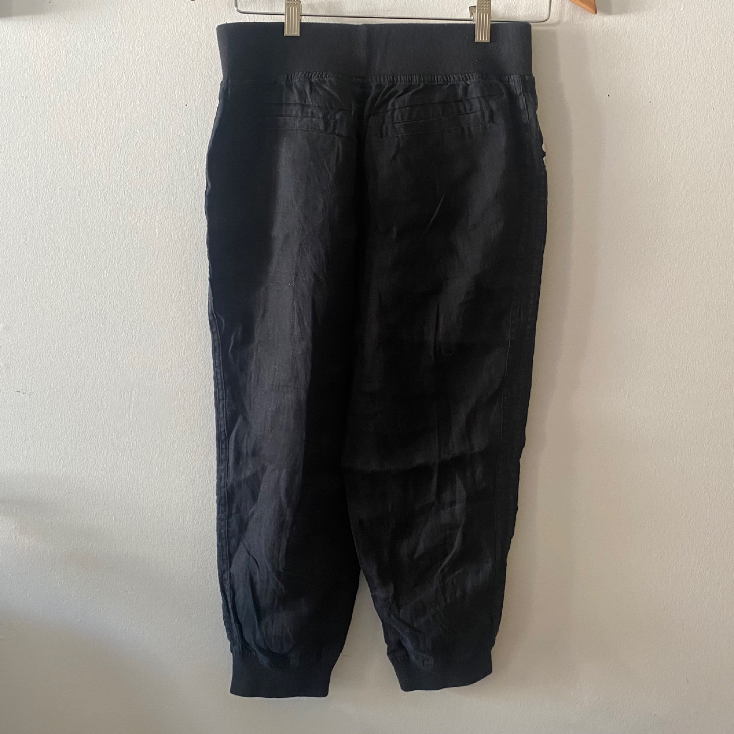 Guess Black Linen Blend Jogger Pants XS - photo 3