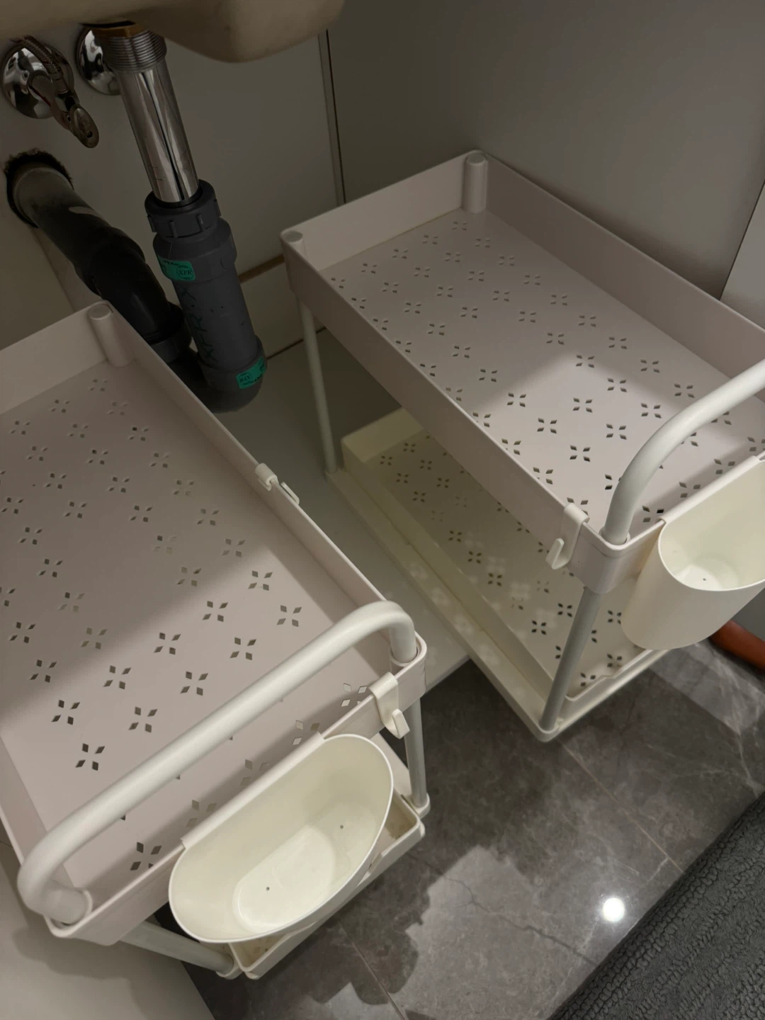 Under Sink Organizer - White - 2 Tier - photo 3