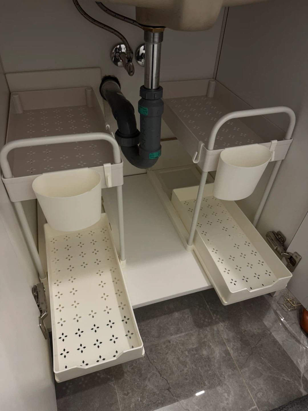 Under Sink Organizer - White - 2 Tier - photo 4