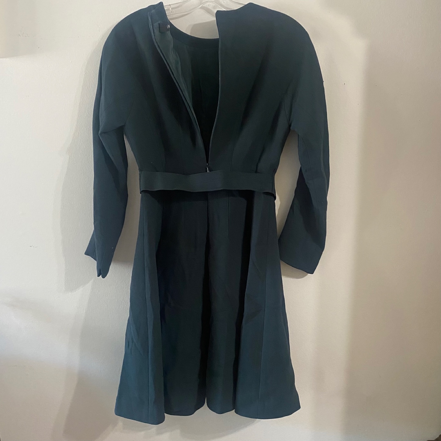 LÍNE Green Belted Long Sleeve Dress - photo 4