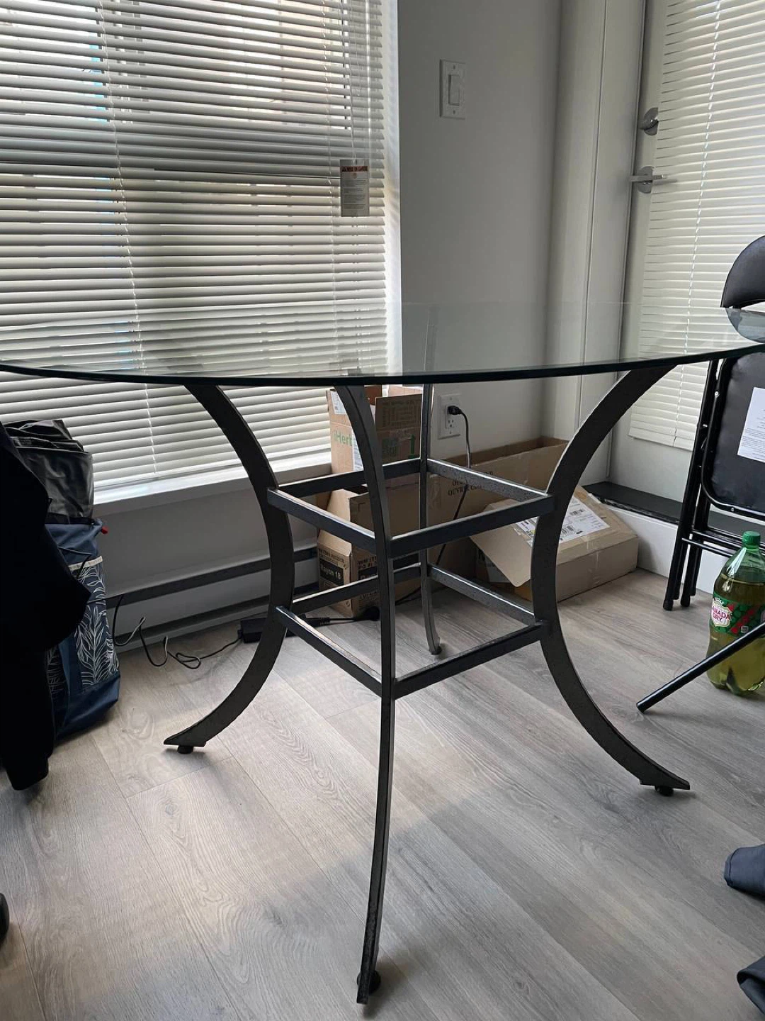 Glass Top Round Dining Table - photo 2