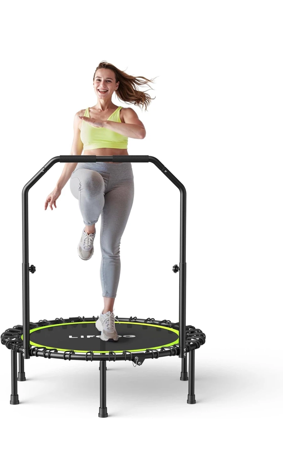 LifeOG 48IN Trampoline with Adjustable Handle Bar