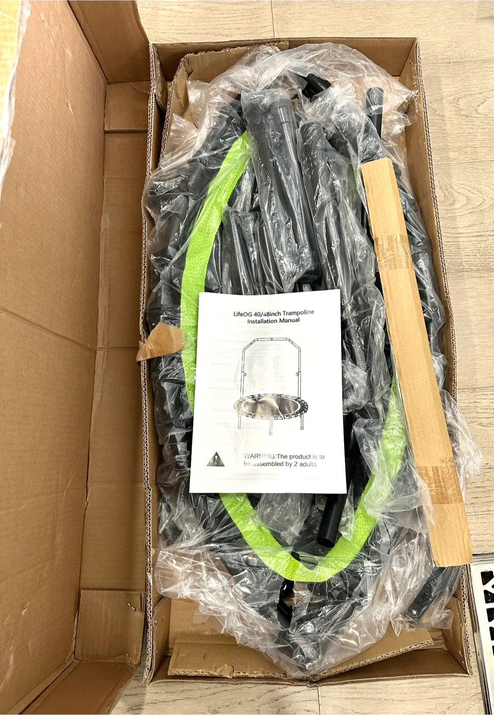 LifeOG 48IN Trampoline with Adjustable Handle Bar image indicator(2)