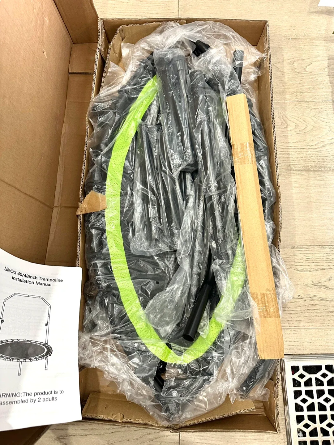 LifeOG 48IN Trampoline with Adjustable Handle Bar image indicator(6)