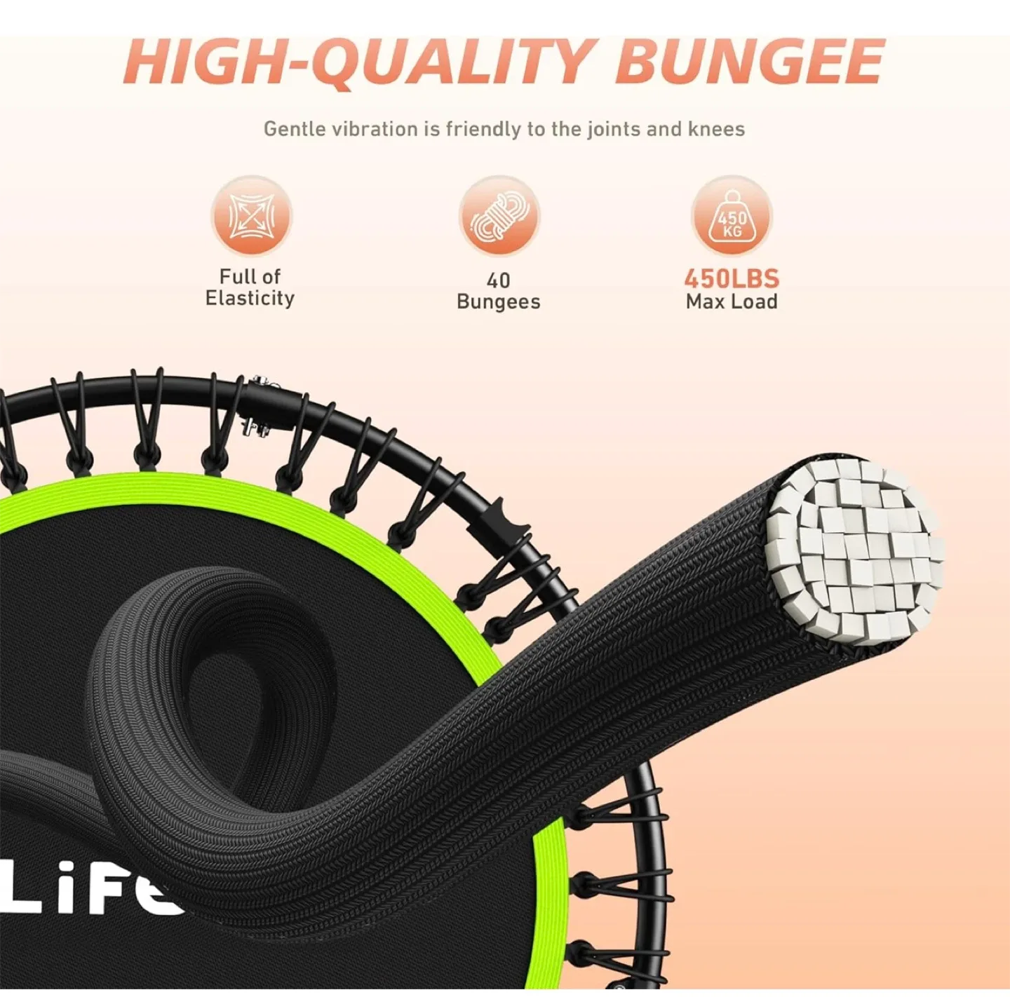 LifeOG 48IN Trampoline with Adjustable Handle Bar image indicator(7)