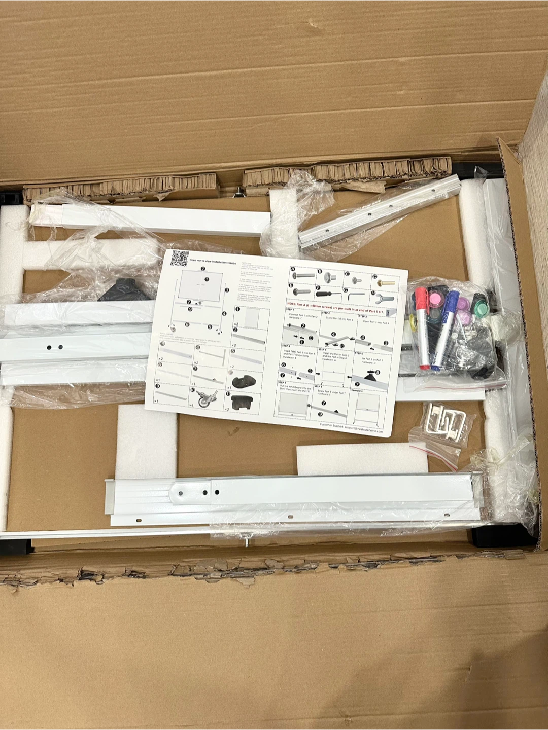 Rolling Whiteboard Magnetic Double-Sided 48x36 in - photo 2