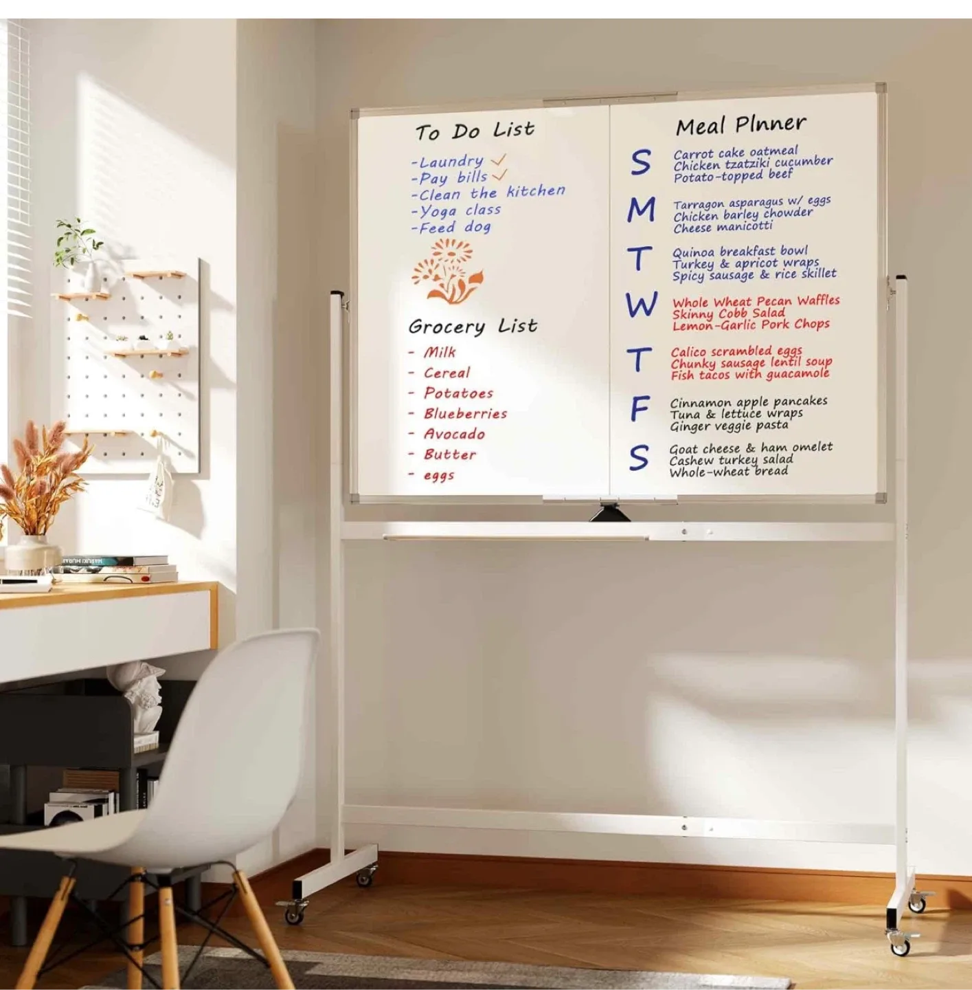 Rolling Whiteboard Magnetic Double-Sided 48x36 in image indicator(7)