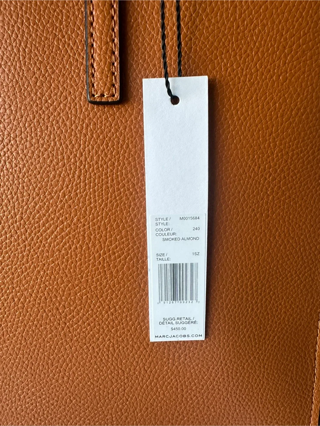 New Marc Jacobs M0015684 Smokey Almond Tote Bag image indicator(3)