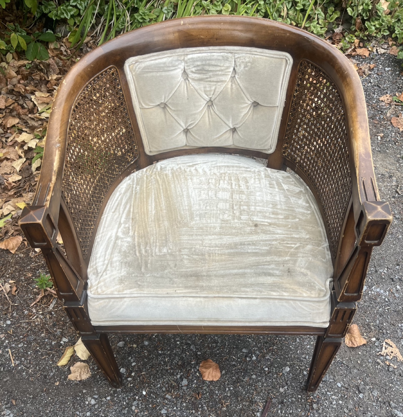 Vintage Cane Back Accent Chair