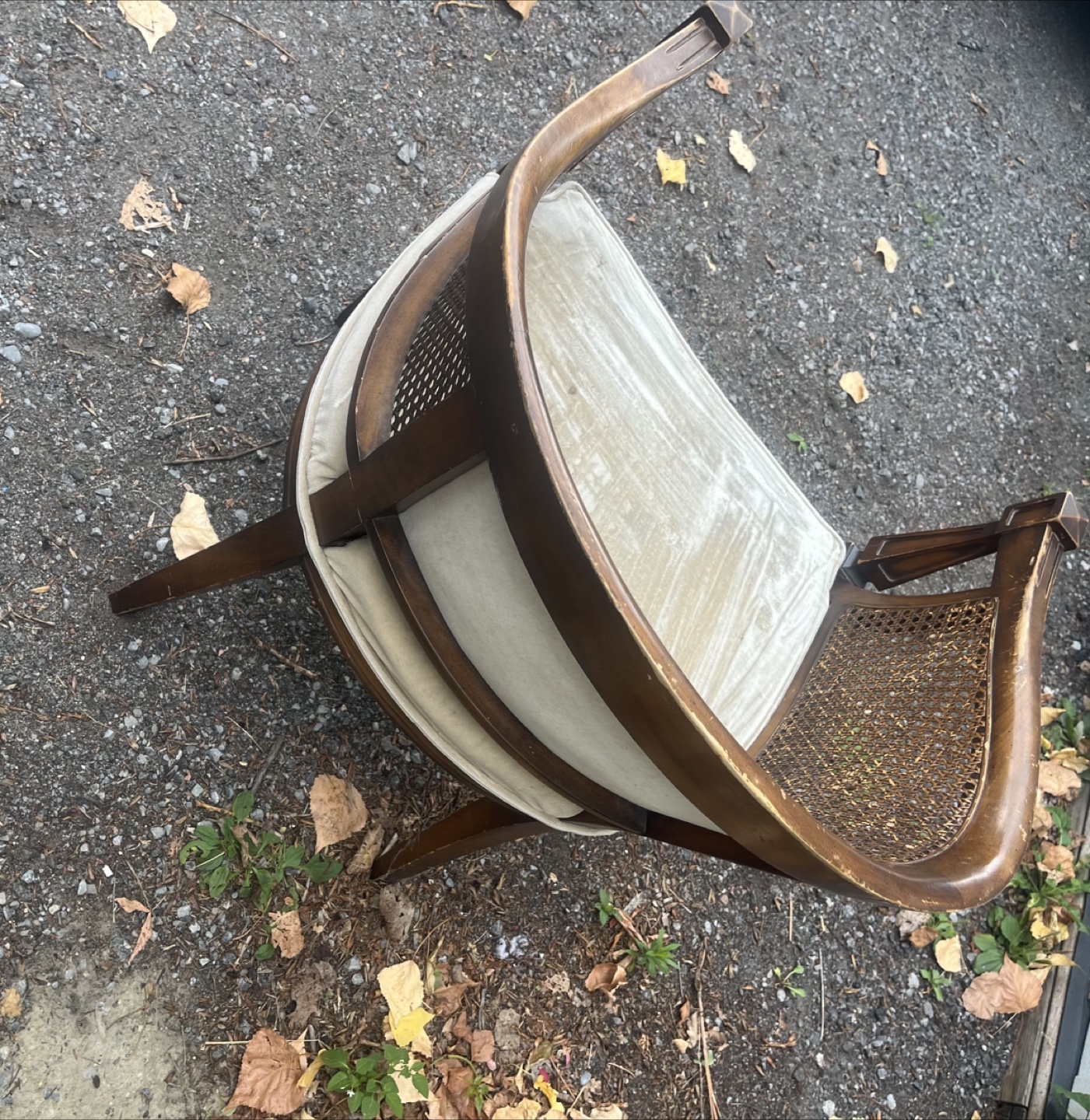 Vintage Cane Back Accent Chair - photo 2