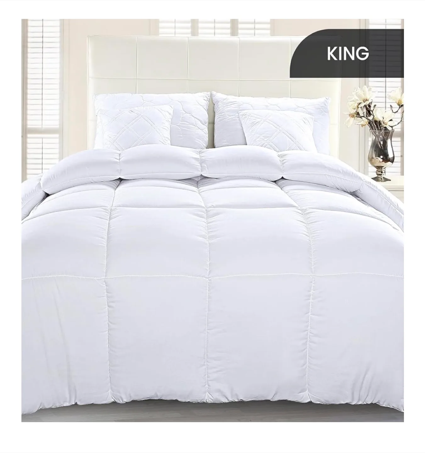 Utopia KING Comforter Duvet Insert (white) 🥕 image indicator(2)