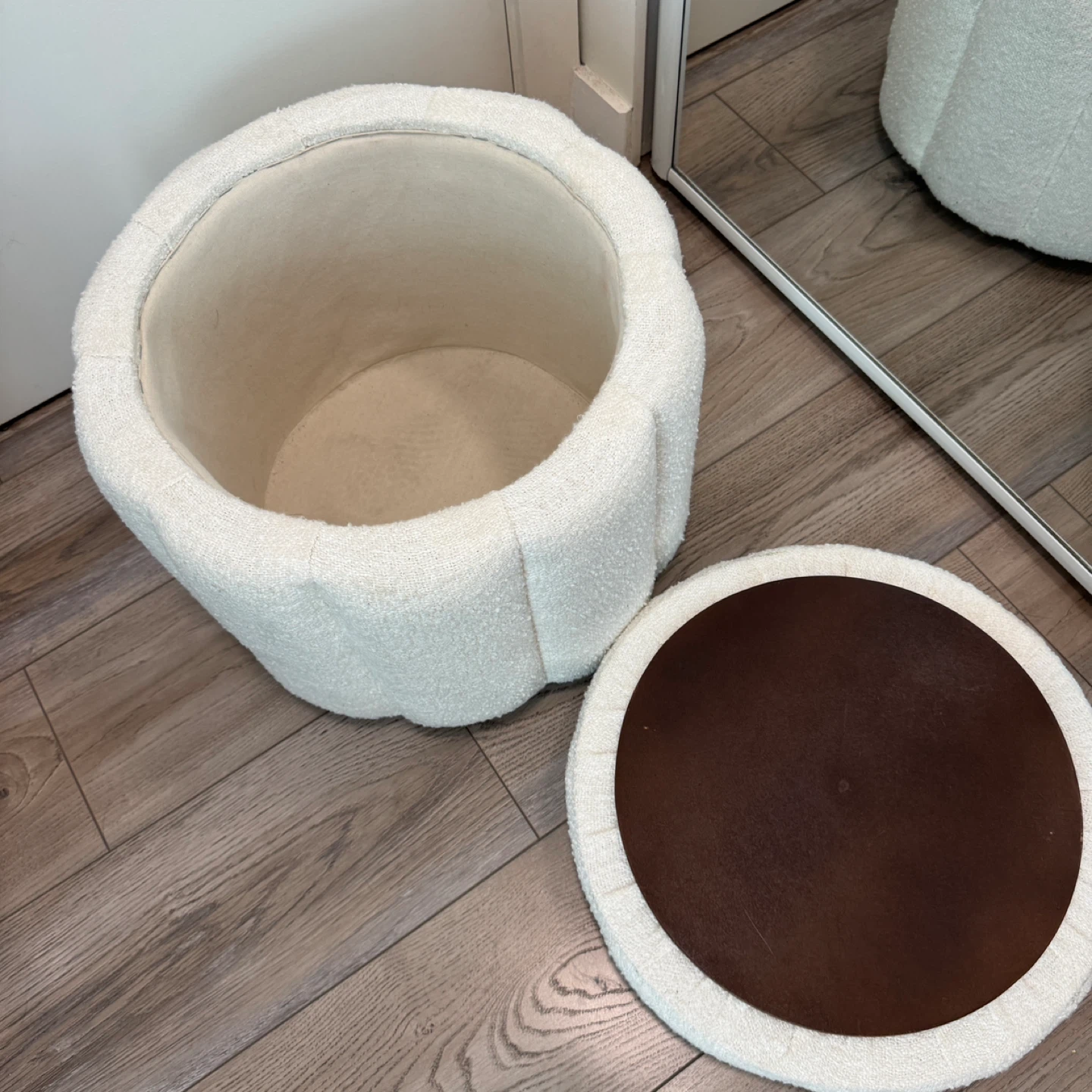 Boucle Storage Ottoman - photo 3