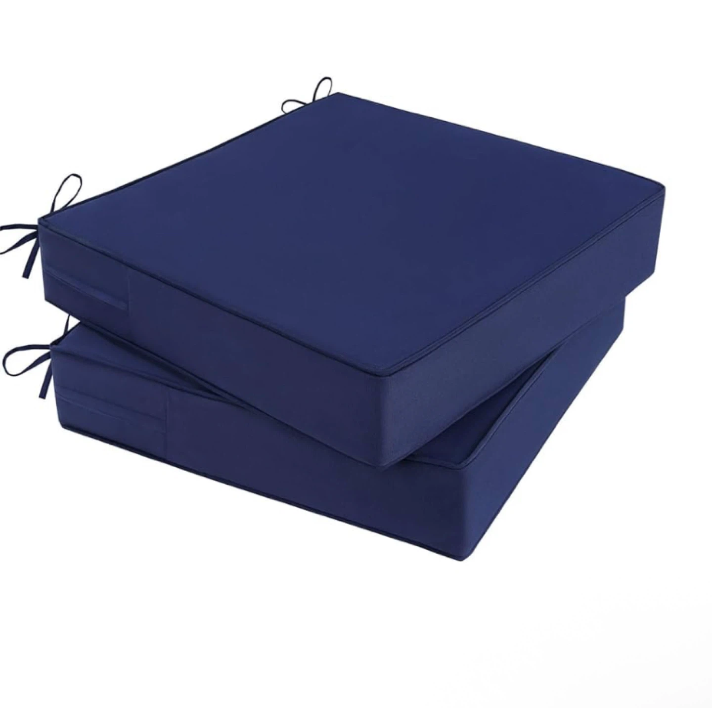 Navy Blue All-Weather Chair Cushions (Set of 2)
