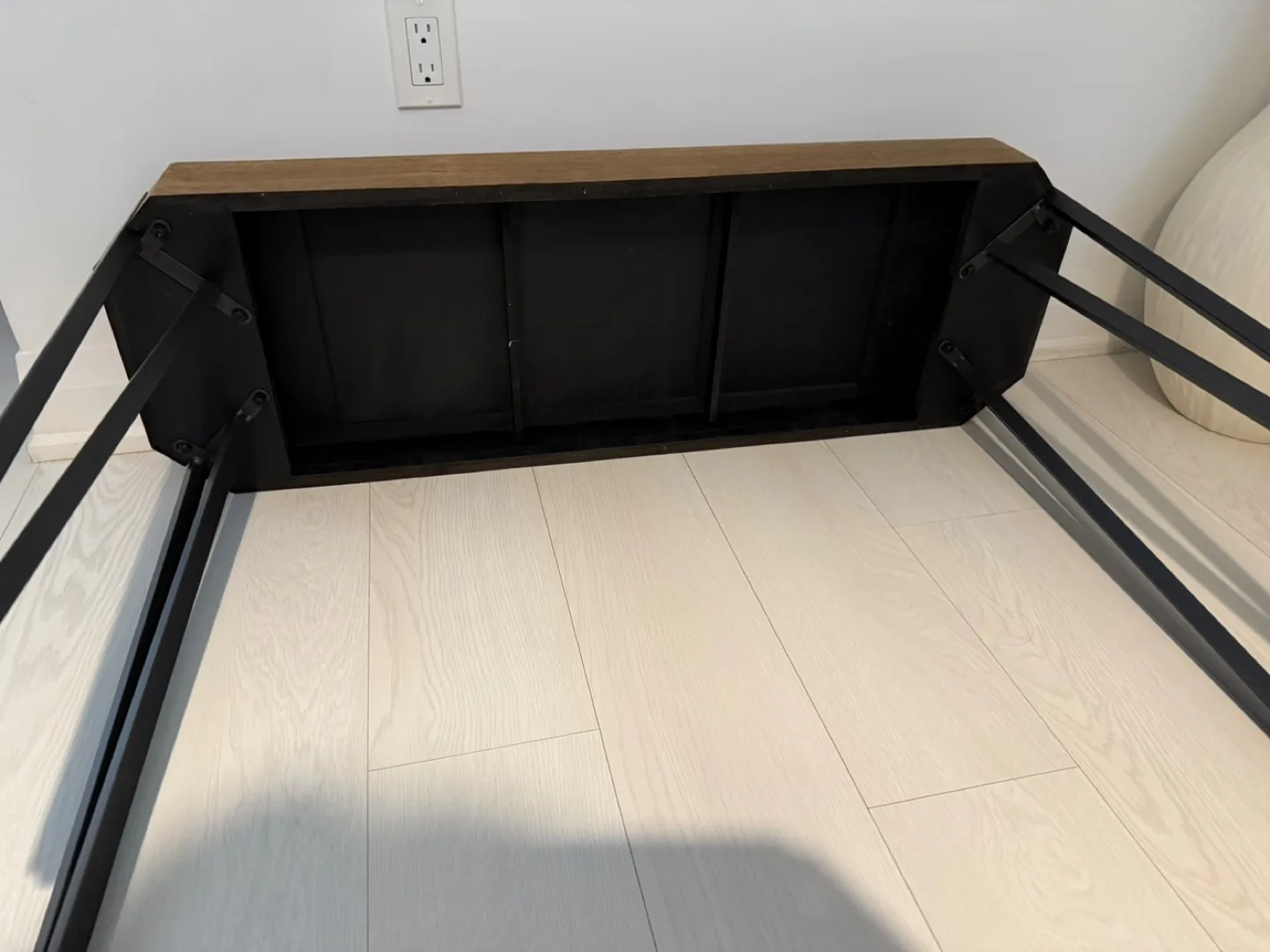 “Like New” STRUCTUBE Wood Console Table with Metal Legs image indicator(7)