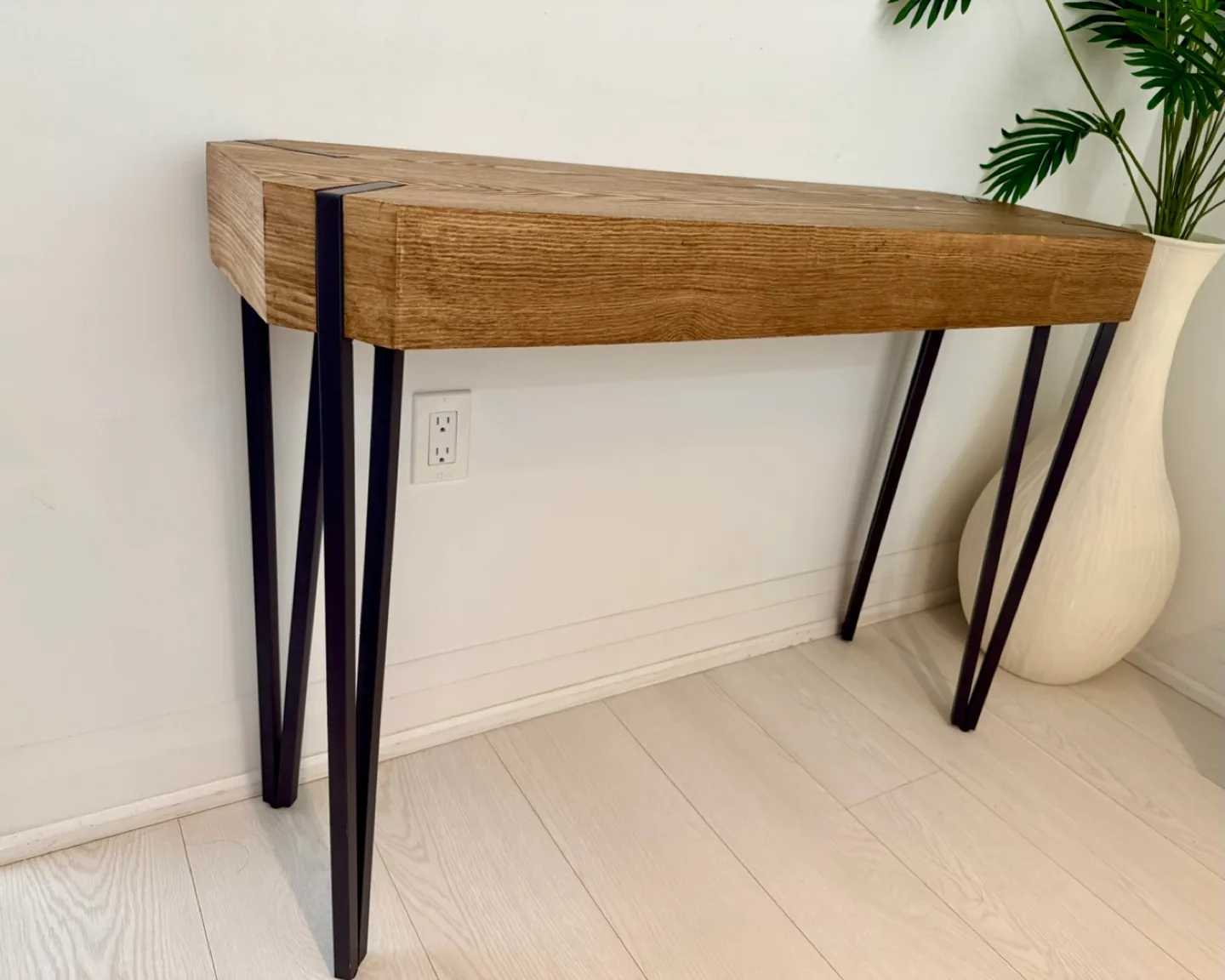 “Like New” STRUCTUBE Wood Console Table with Metal Legs thumbnail