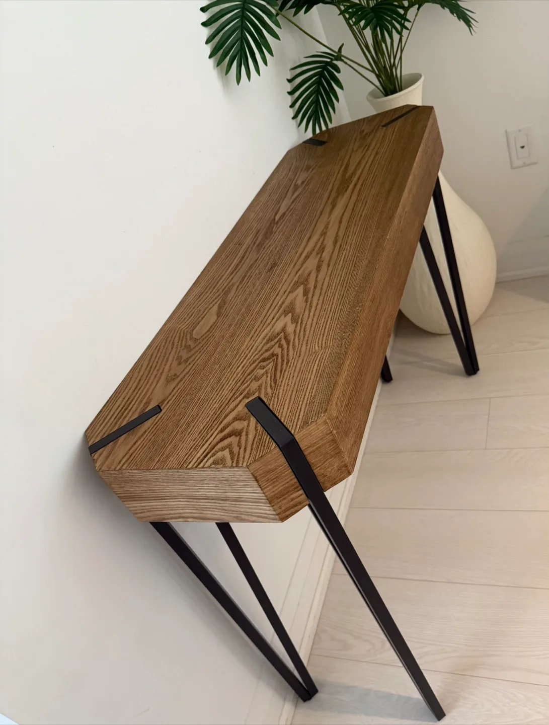 “Like New” STRUCTUBE Wood Console Table with Metal Legs image indicator(2)