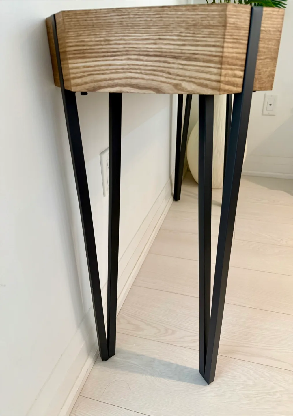 “Like New” STRUCTUBE Wood Console Table with Metal Legs image indicator(4)
