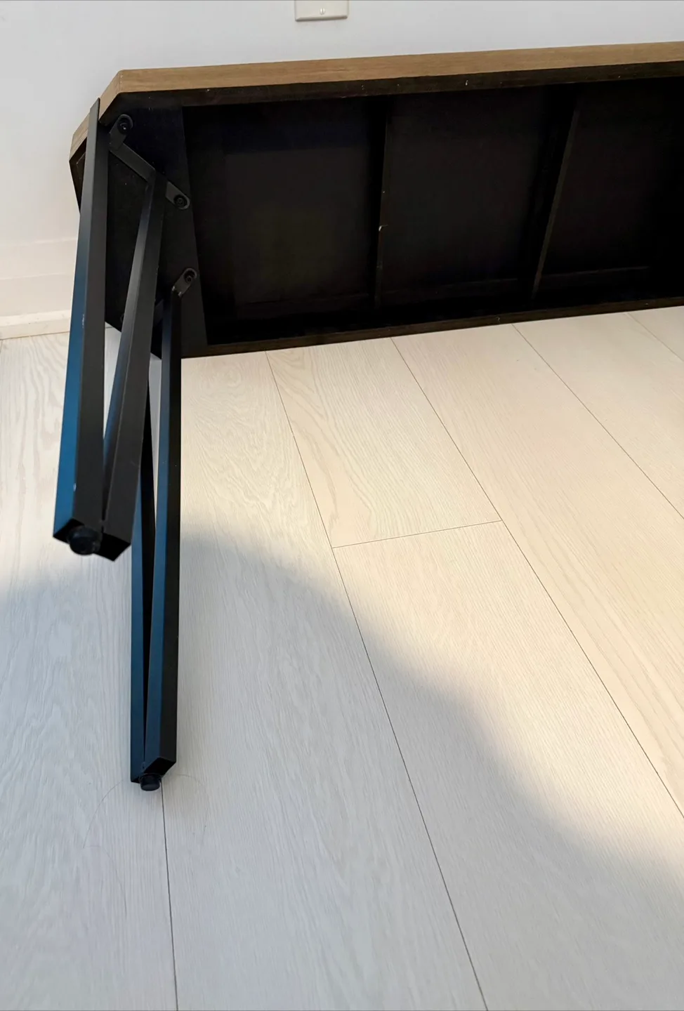 “Like New” STRUCTUBE Wood Console Table with Metal Legs image indicator(8)