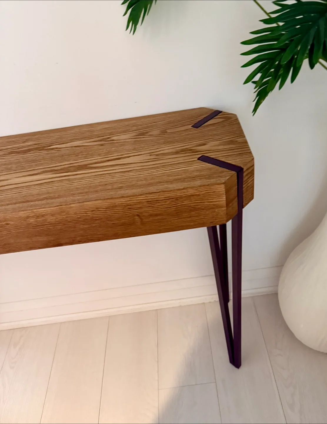 “Like New” STRUCTUBE Wood Console Table with Metal Legs image indicator(5)