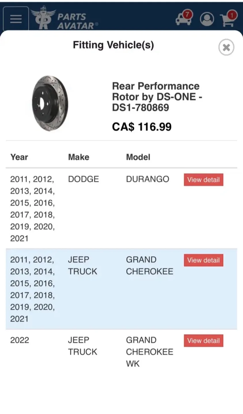 Dodge/Jeep Performance Rotors + Pads thumbnail