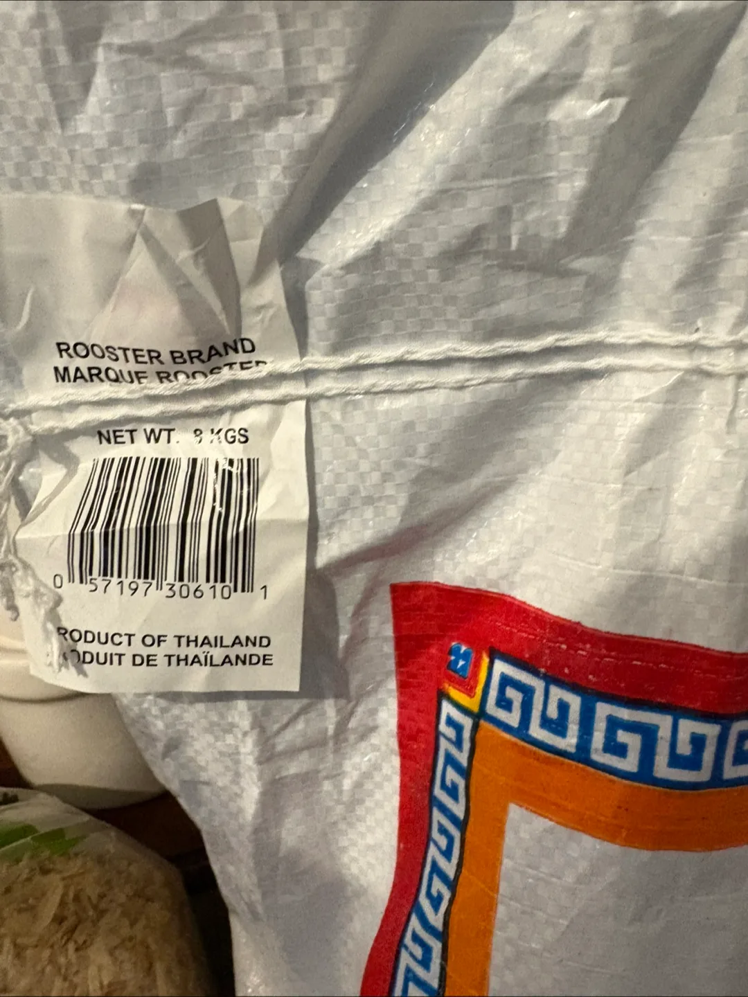 Rooster Thai Hom Mali Jasmine Rice - 8 kg bag image indicator(3)