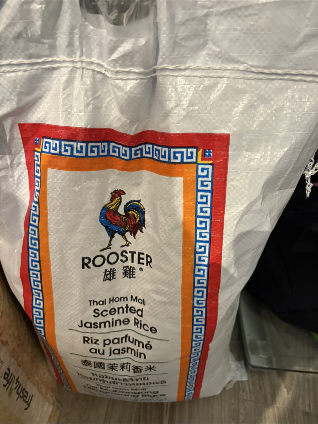 Rooster Thai Hom Mali Jasmine Rice - 8 kg bag